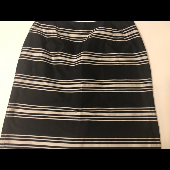Talbots navy and white stripes 🌴skirt petite 12 - Picture 3 of 6